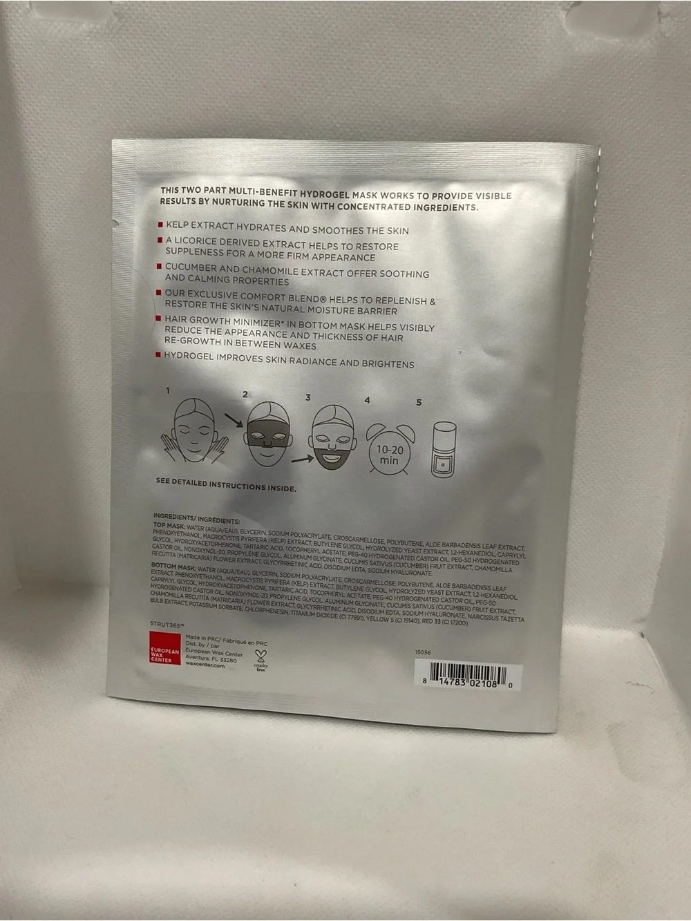 5 Hydrogel Full Face Mask - White/Silver